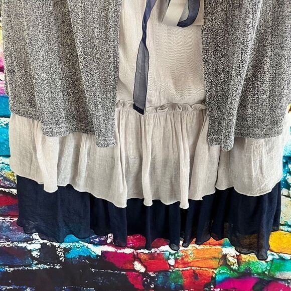 A'Reve Layered Tier High Low Sleeveless Dress Ties in Back Small - Picture 8 of 8